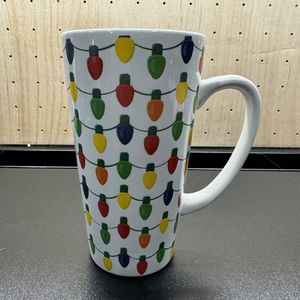 SCM Home Christmas Holiday Lights Mug 6 in Tall Stoneware Coffee Cocoa